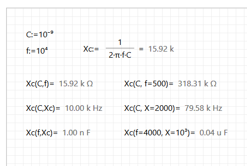 formulas and results